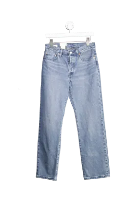 levis Blue 501 Mid Rise 90s Straight Leg Jeans W26