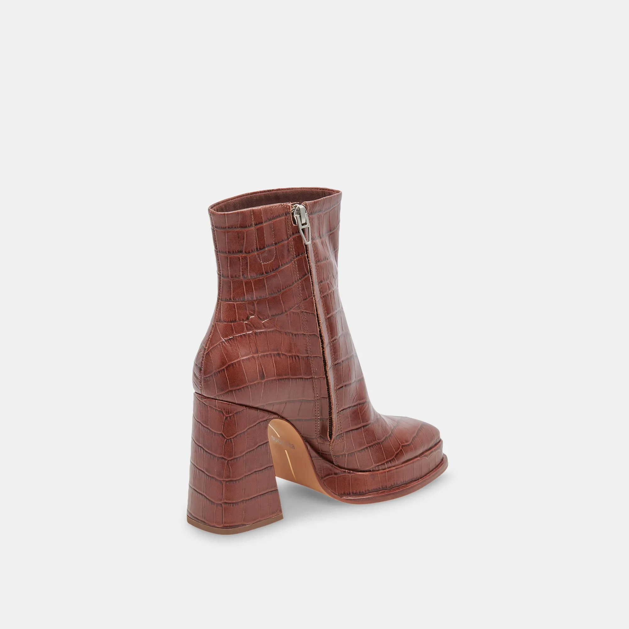 LOCHLY BOOTS WALNUT EMBOSSED LEATHER