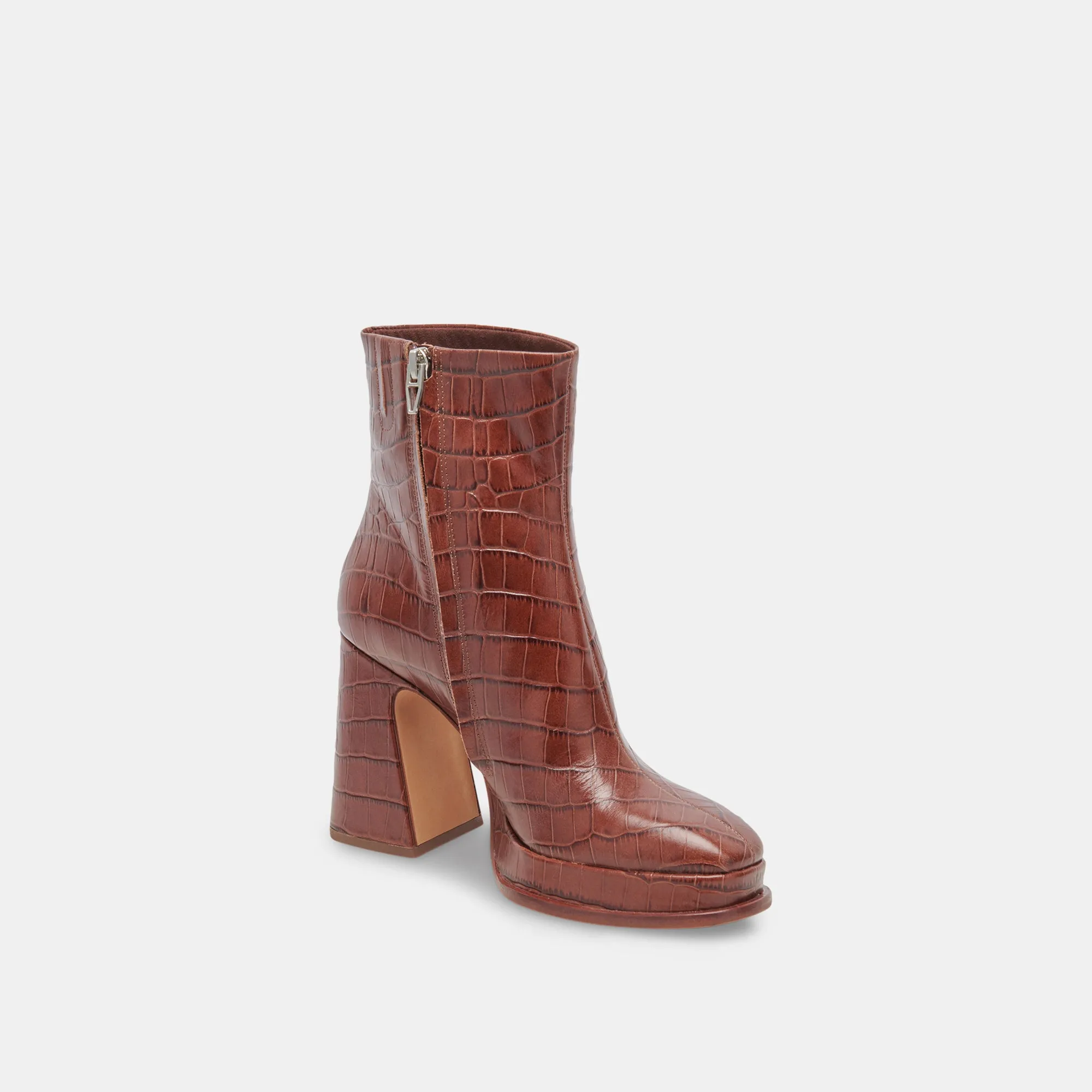 LOCHLY BOOTS WALNUT EMBOSSED LEATHER