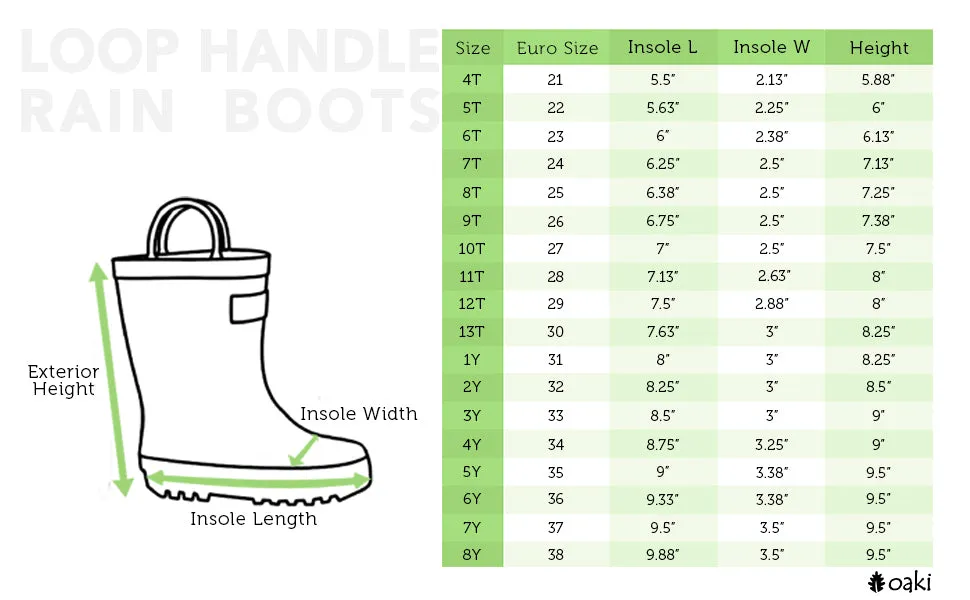 Loop Handle Boots, Navy & Green (Kids')