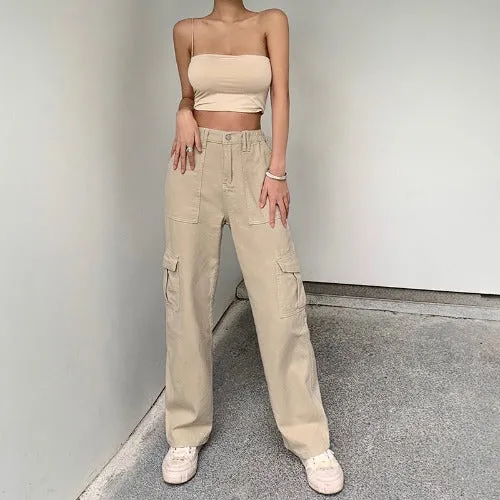 Low Waist Cargo Baggy Pants