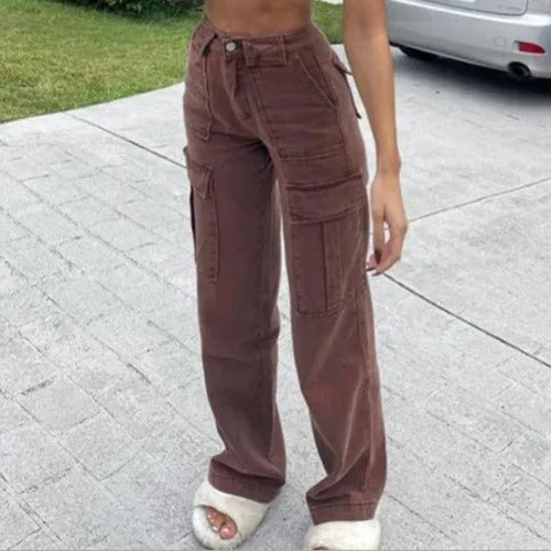 Low Waist Cargo Baggy Pants