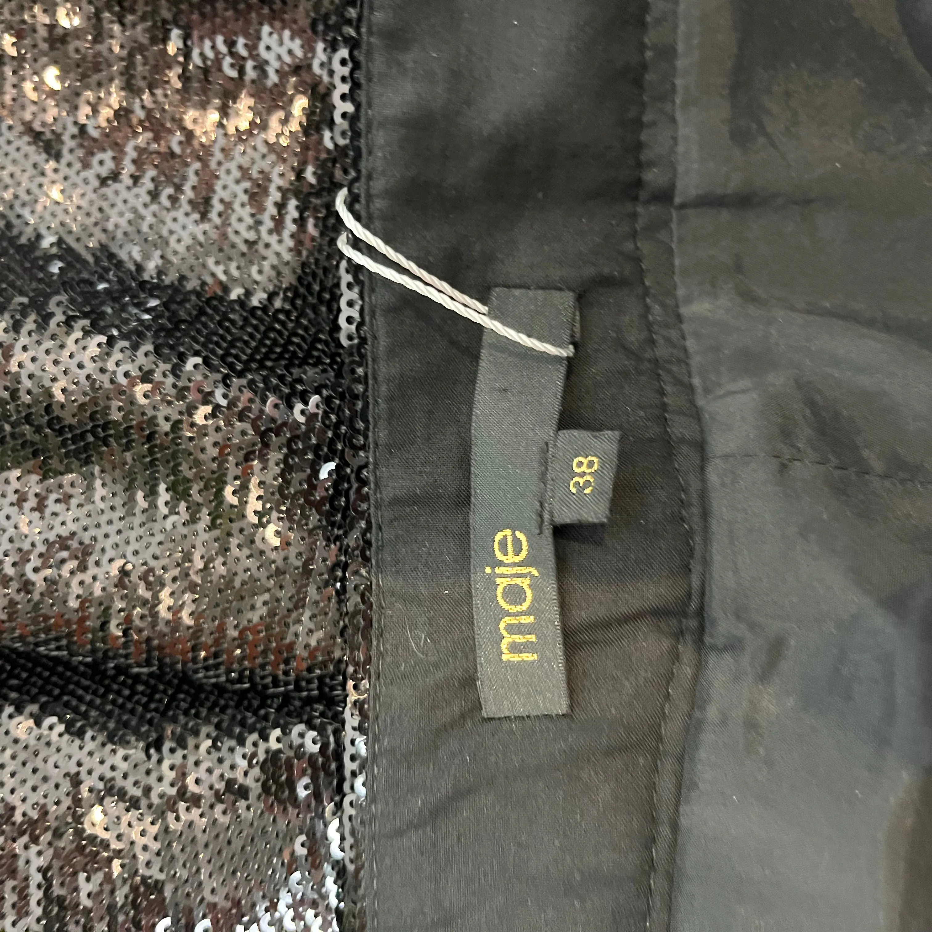 Maje Brand New Black Sequinned Culottes S