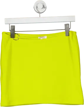 Mars the Label Yellow The Cowl Ring Detail Mini Skirt UK 14