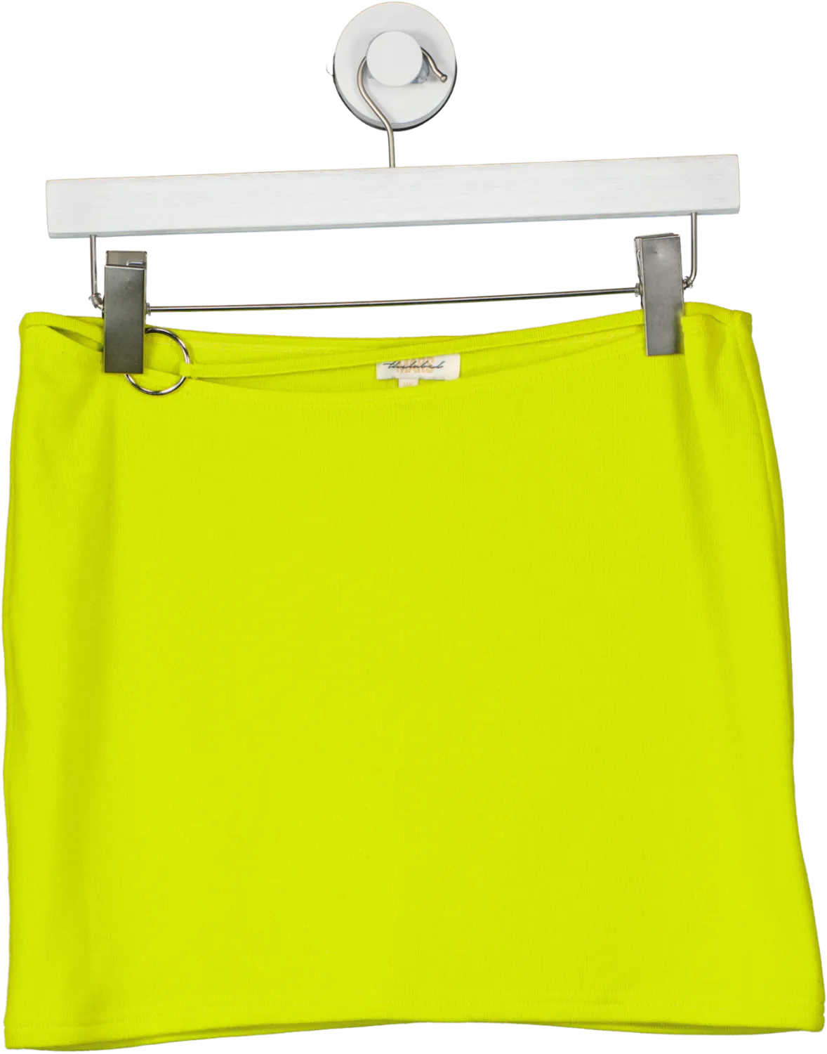 Mars the Label Yellow The Cowl Ring Detail Mini Skirt UK 14