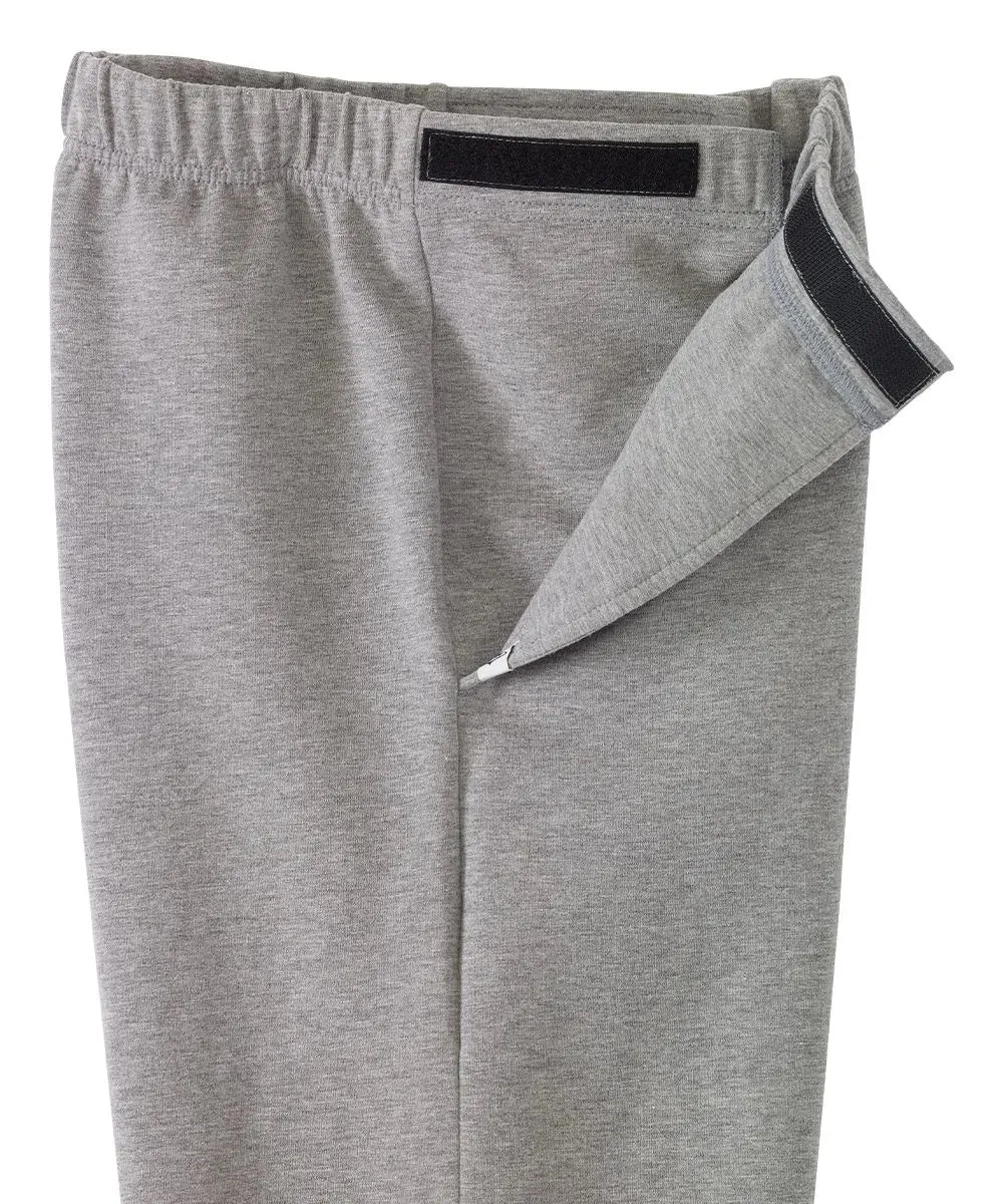 Men's Seated Fleece Pants with Back Overlap Easy Touch