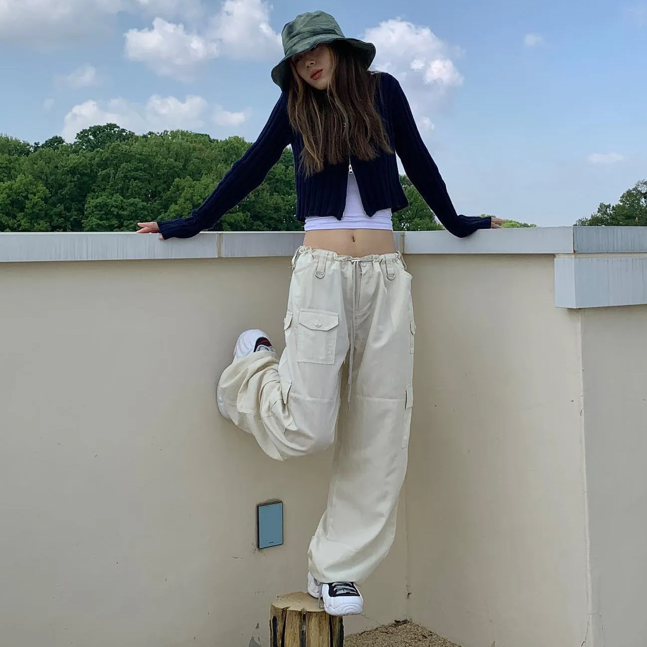 Nell Low Waist Baggy Pants