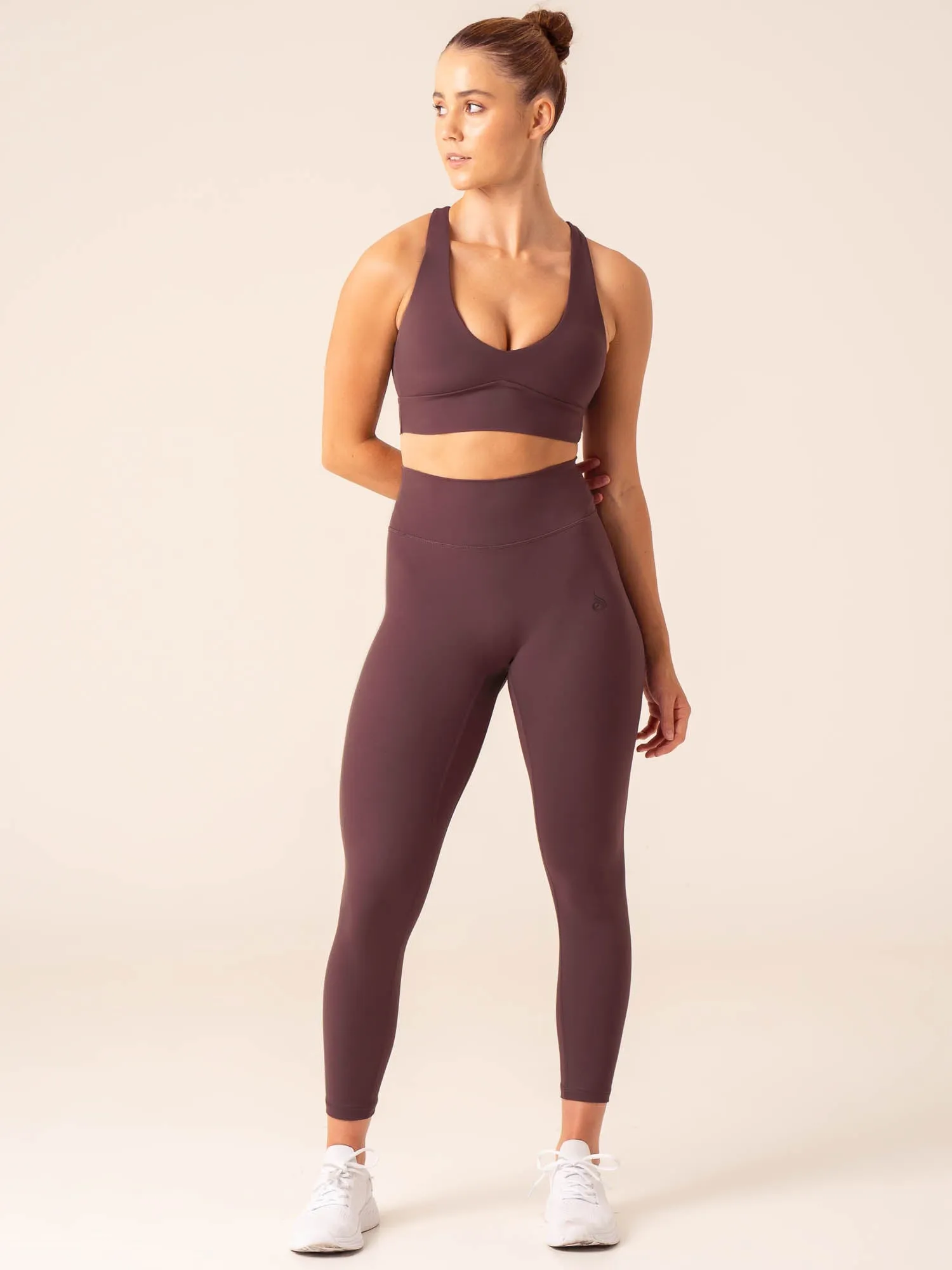 NKD High Waisted Scrunch Leggings - Plum