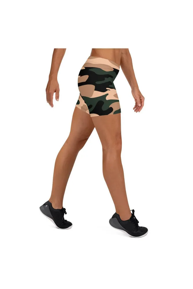 Nude Tone Camouflage Shorts