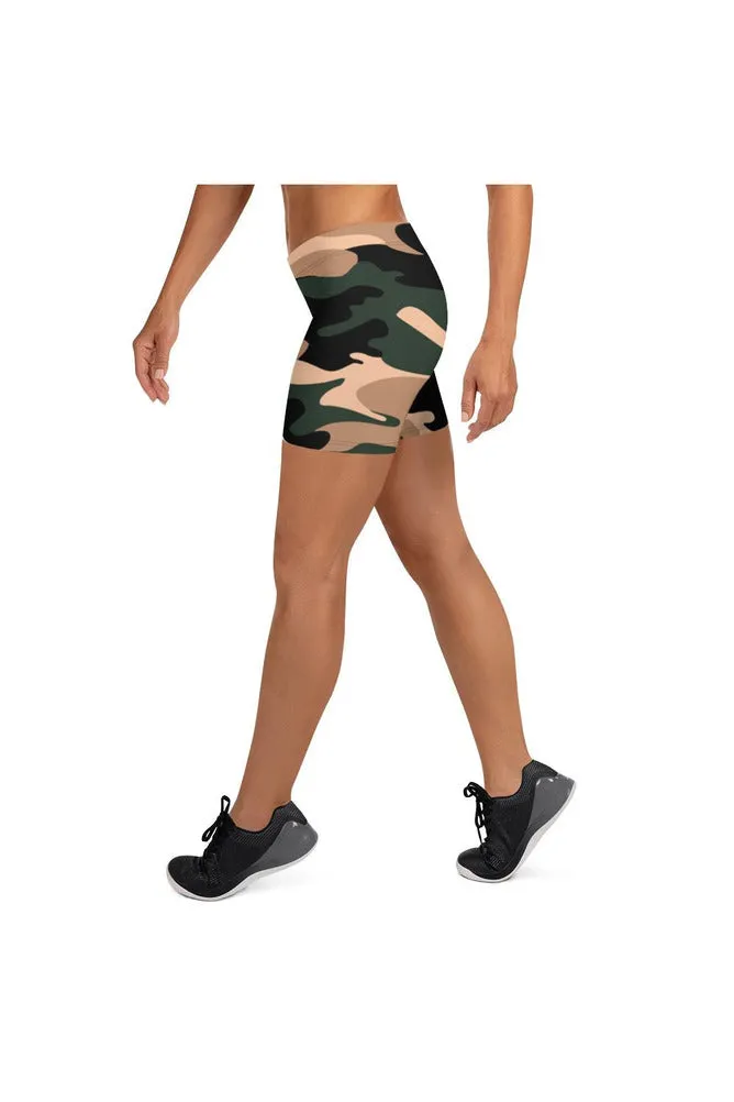 Nude Tone Camouflage Shorts