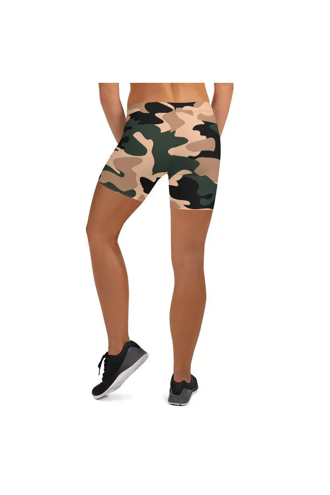 Nude Tone Camouflage Shorts