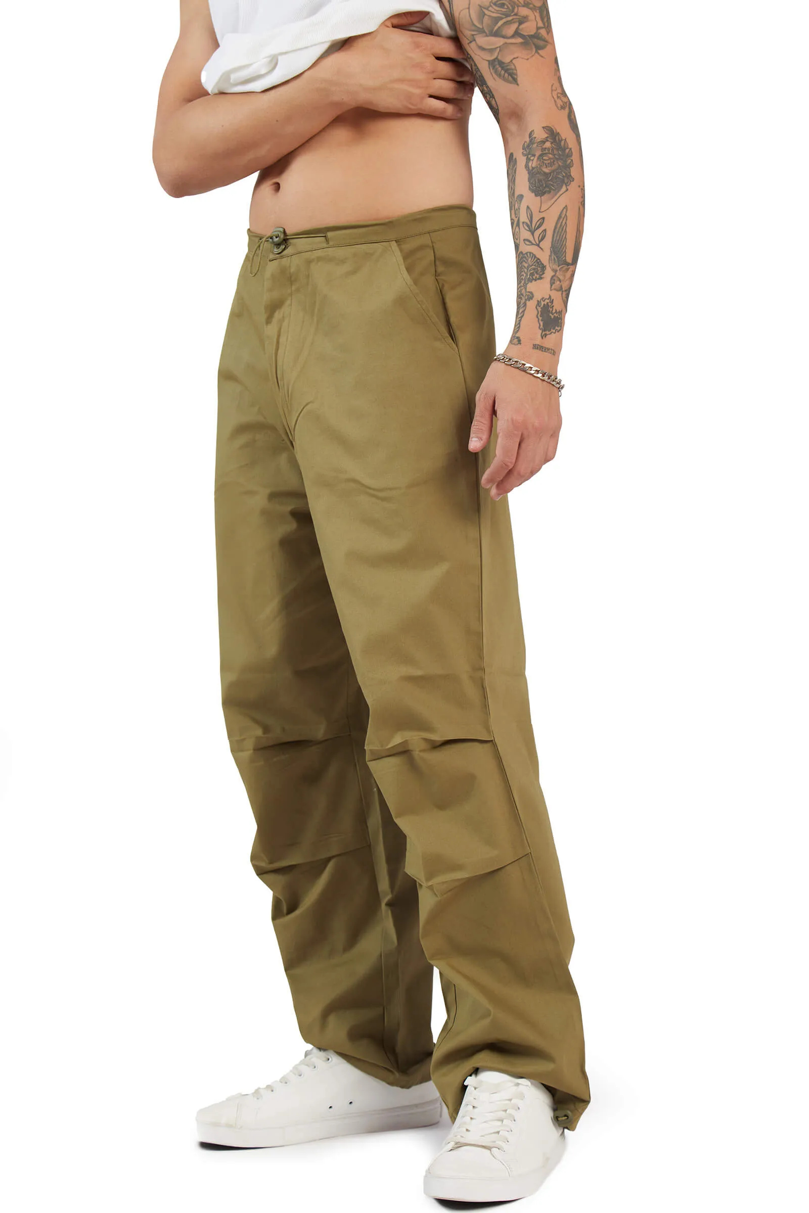 Olive Parachute Pants