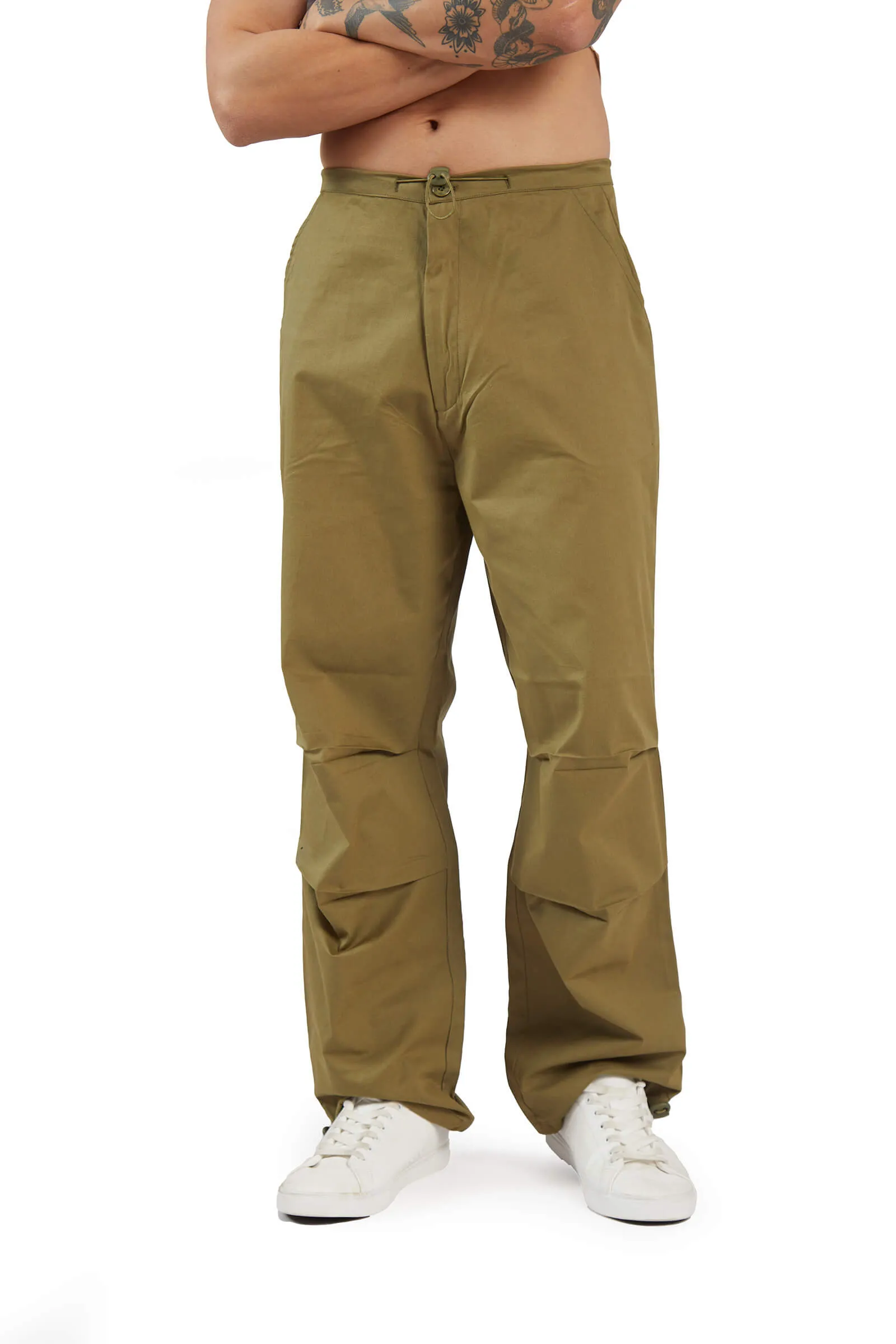 Olive Parachute Pants