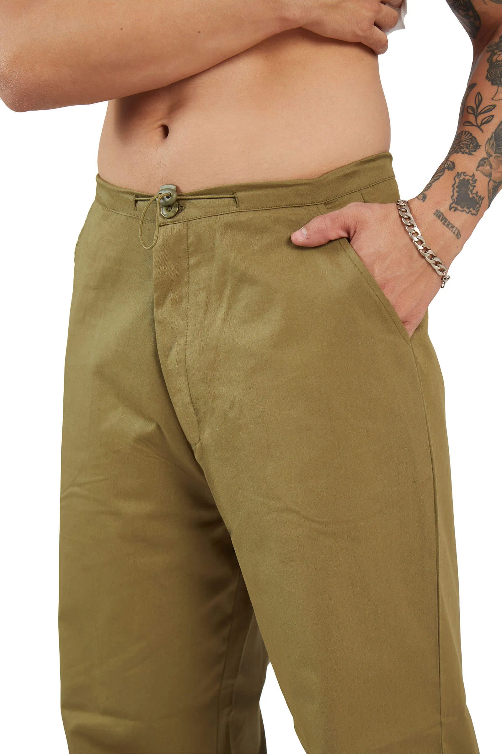 Olive Parachute Pants