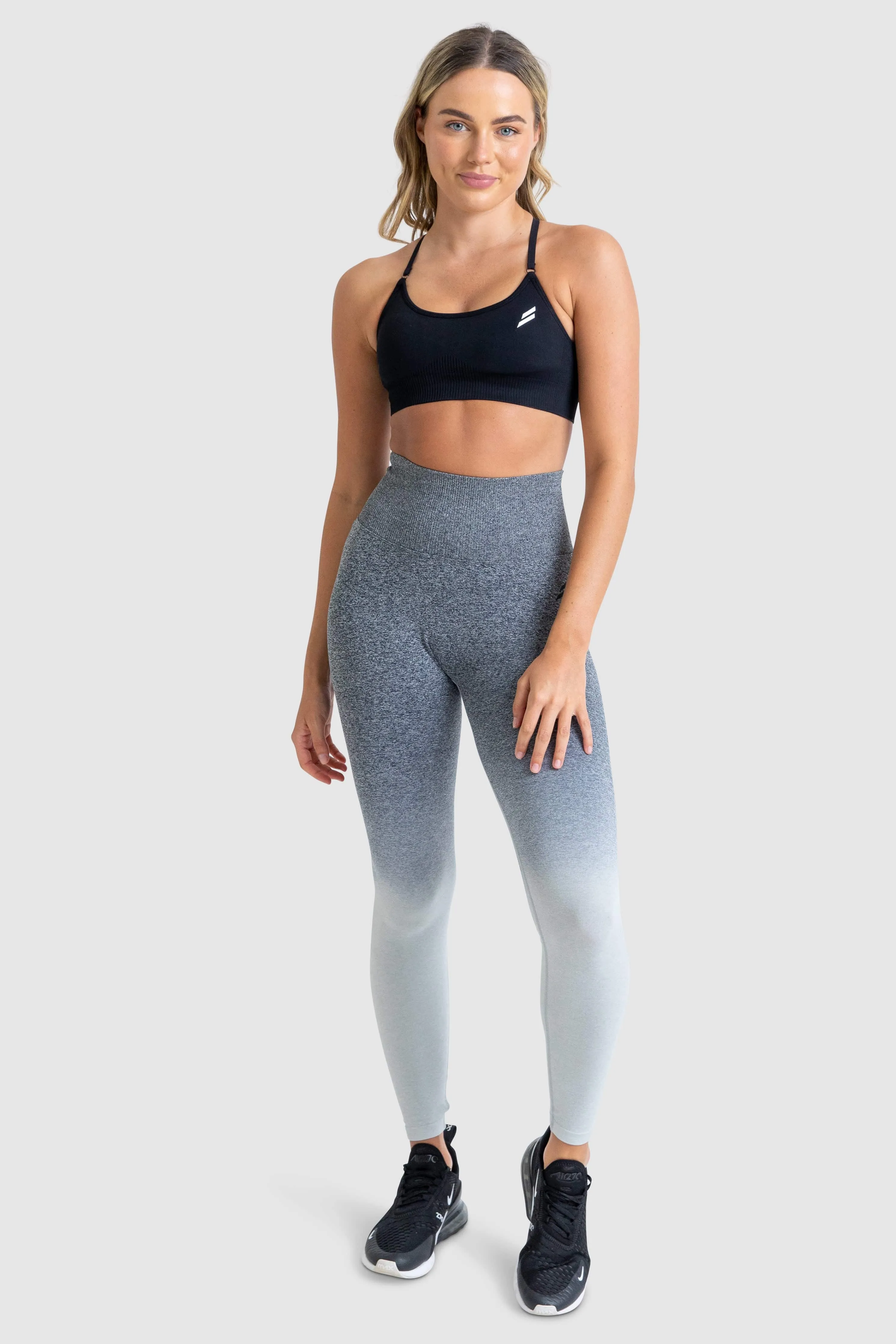 Ombre Scrunch Seamless Leggings - Grey