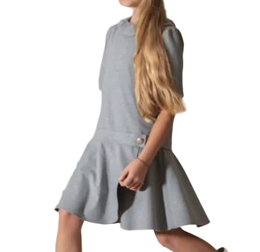 Patachou Grey Girls Drop Waist Dress BNWT 4 Years