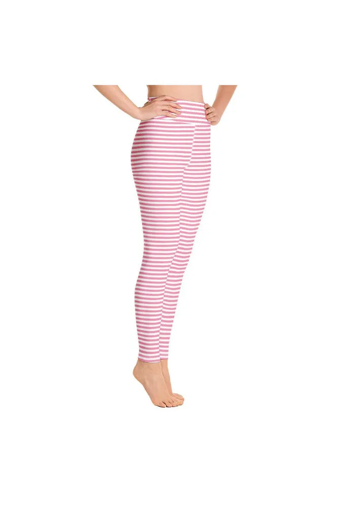 Pink & White Yoga Leggings