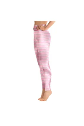 Pink & White Yoga Leggings