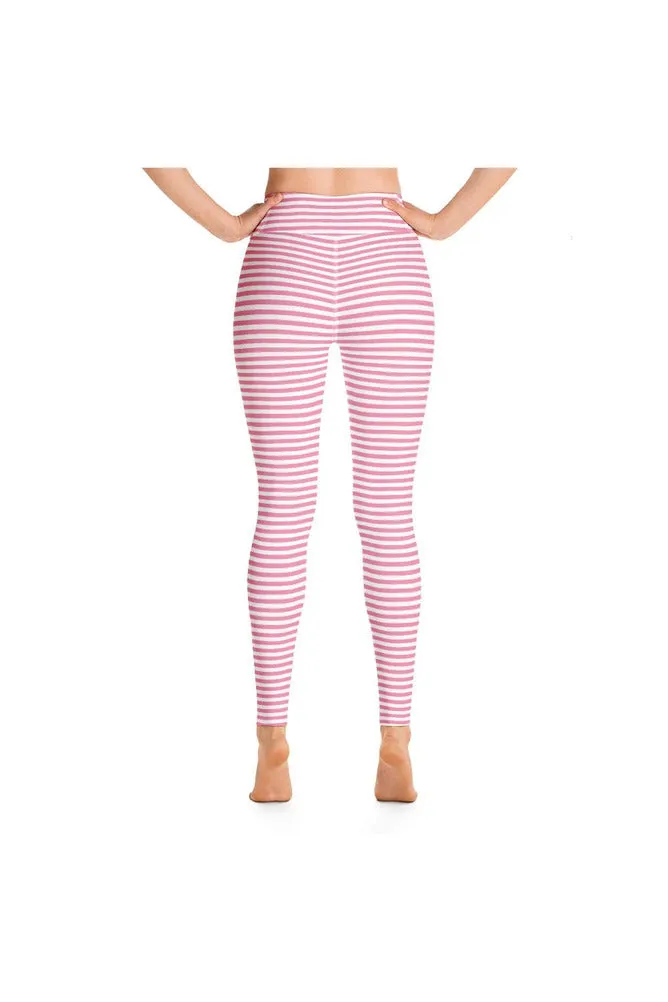 Pink & White Yoga Leggings