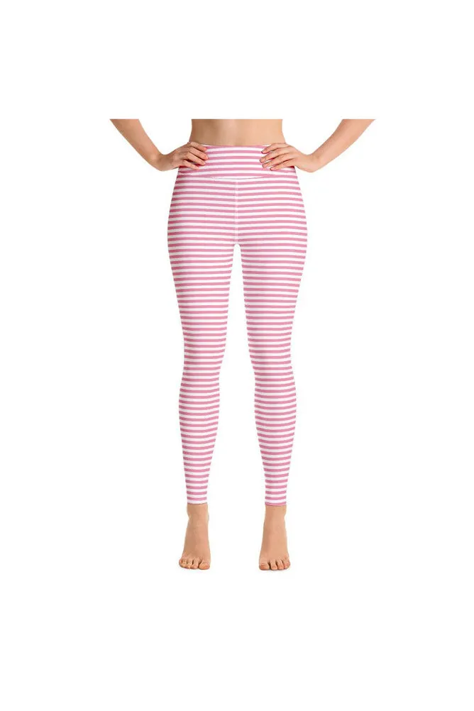 Pink & White Yoga Leggings