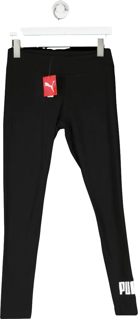 Puma Black Essential Logo Leggings UK S