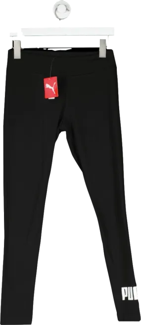 Puma Black Essential Logo Leggings UK S