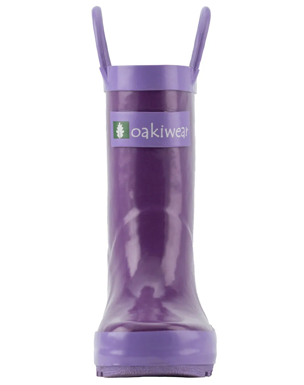 Purple Orchid Loop Handle Rubber Rain Boots