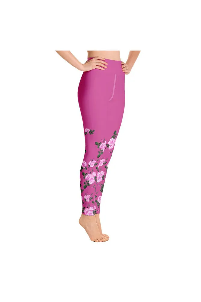 Rising Rose Yoga Leggings