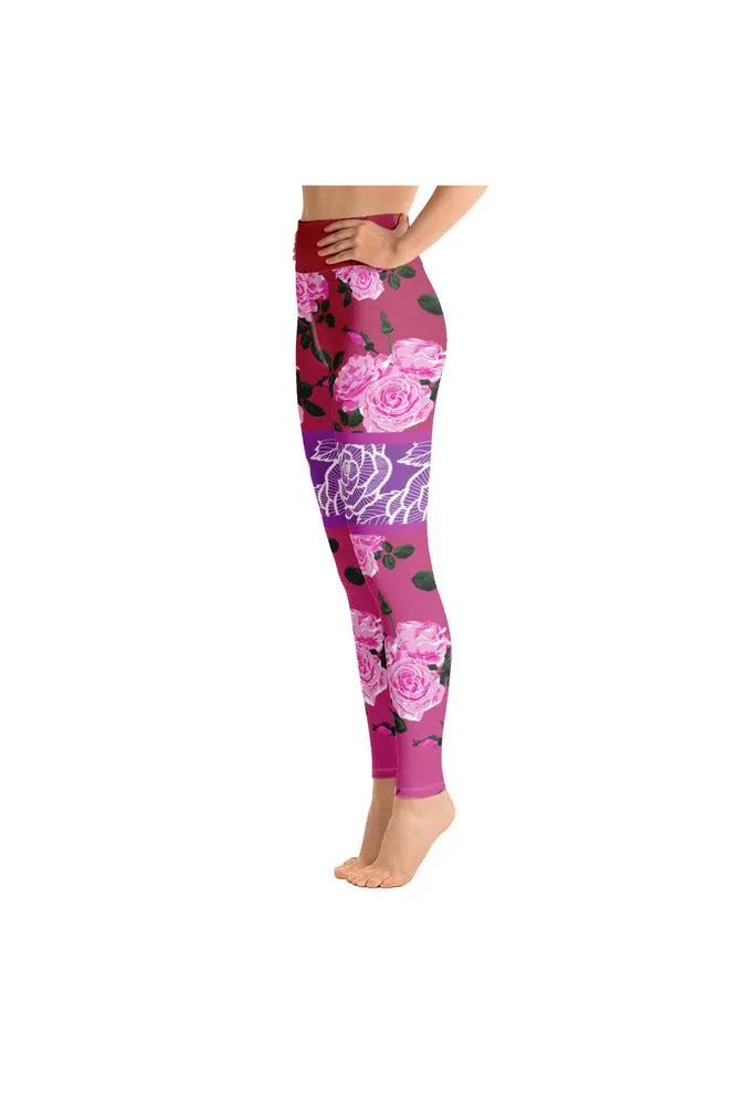 Rose Kimono Yoga Leggings