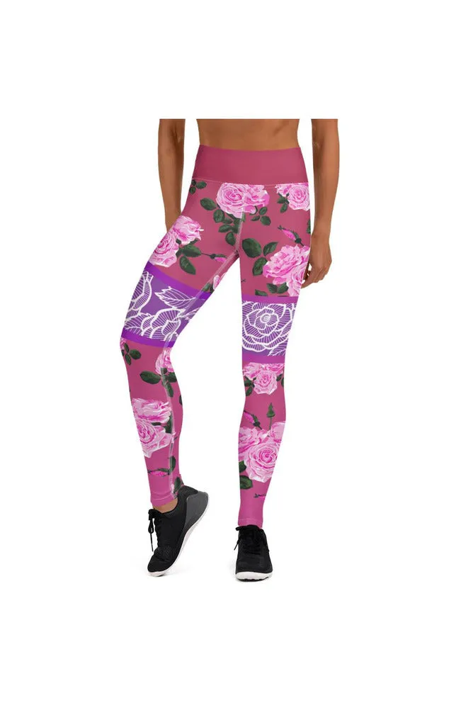 Rose Kimono Yoga Leggings