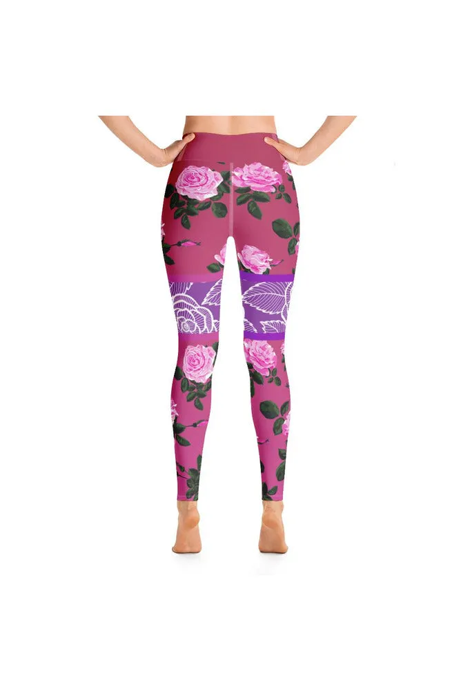 Rose Kimono Yoga Leggings