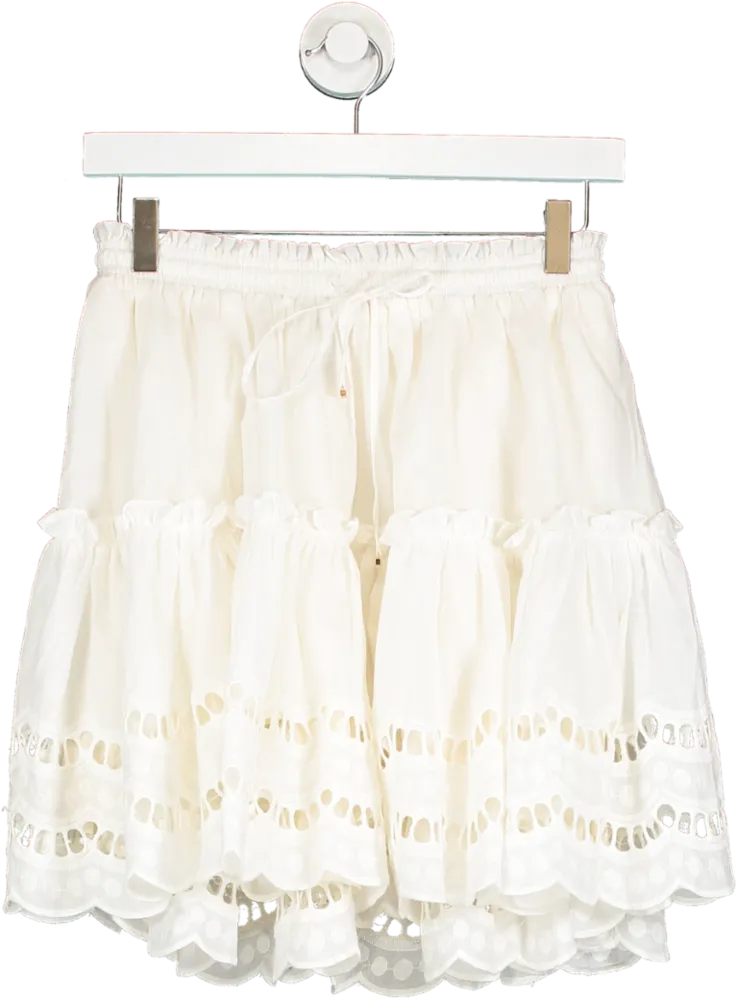 Seven Wonders White Alannah Mini Skirt UK 6