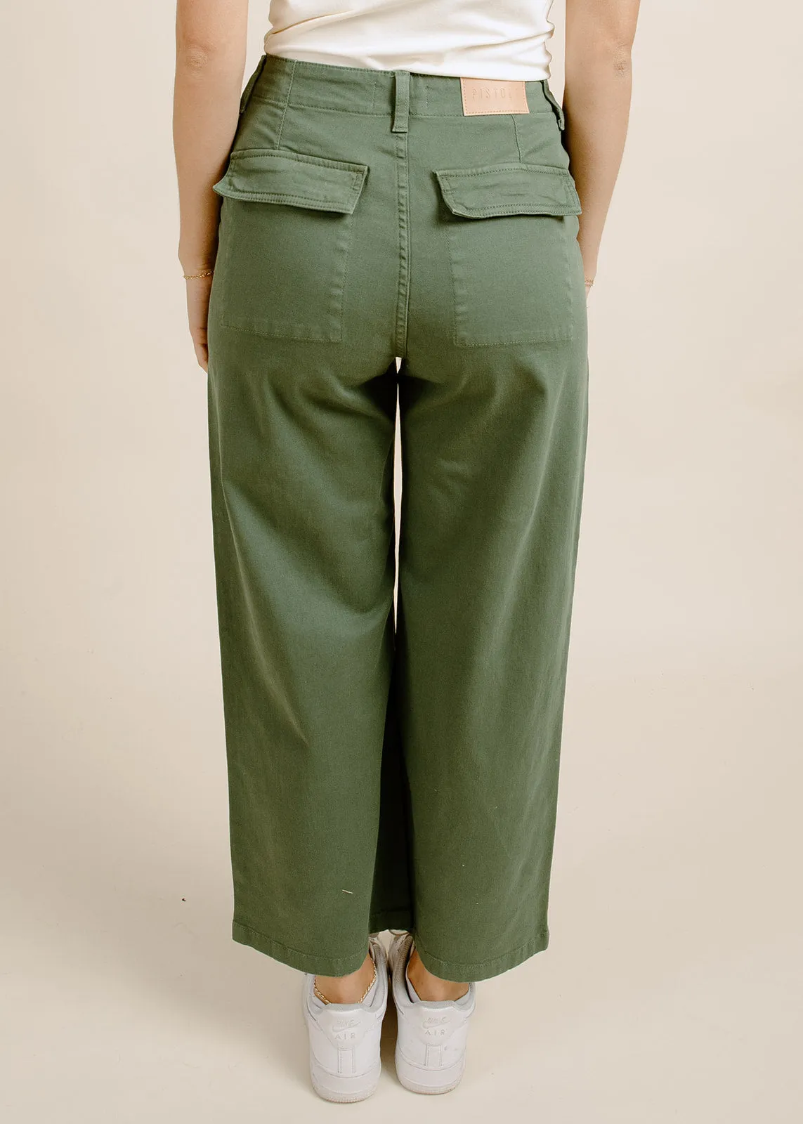 Sofia Wide Leg Utility - Basil