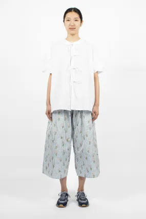 Sweet Culotte Blue Check Flower