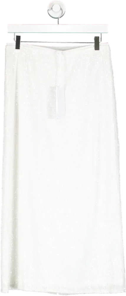 The White Company White Sequin Skirt UK 10