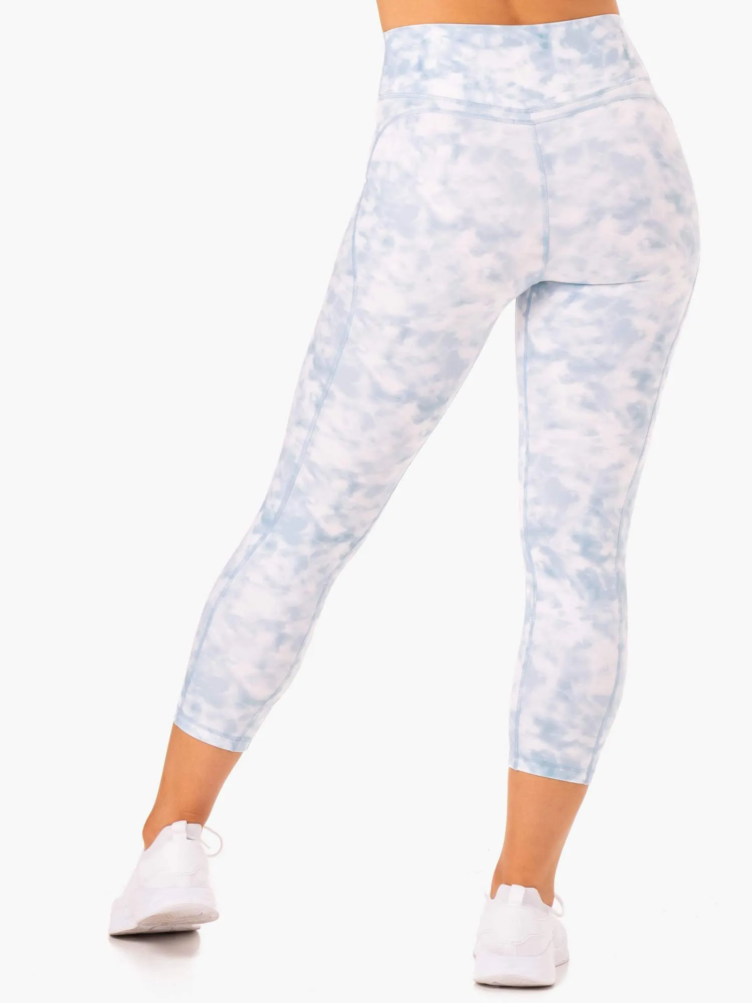 Tie Dye 7/8 Leggings - Steel Blue Tie Dye