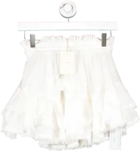 Tularosa White Tinsley Mini Skirt UK XS