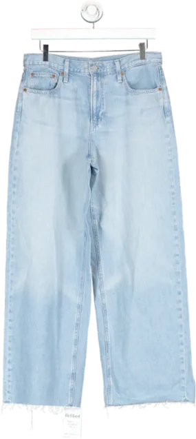 Uniqlo Blue Wide Straight Leg Jeans UK 10