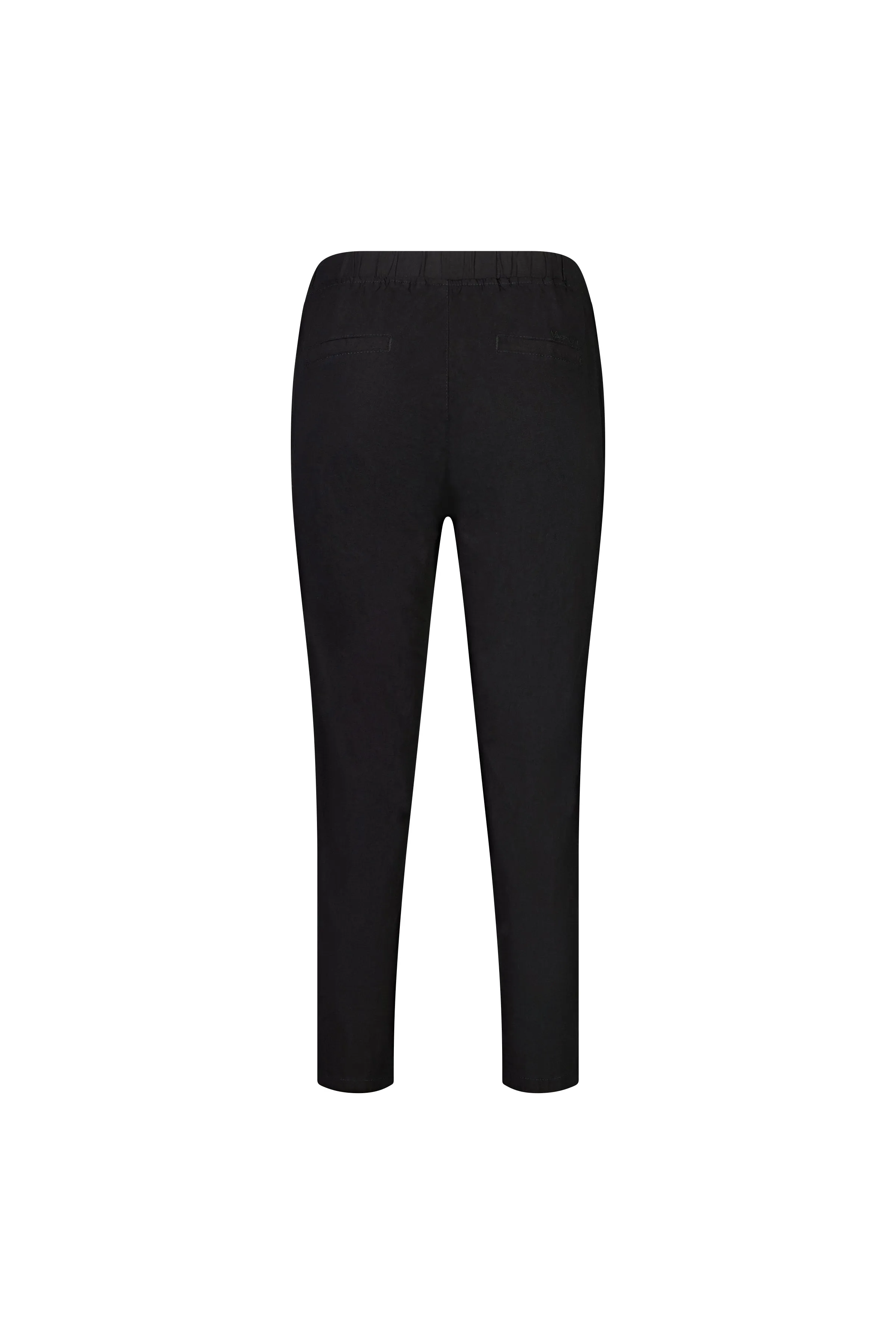 Vassalli 7/8 Leg Elastic Waist Pant - Black