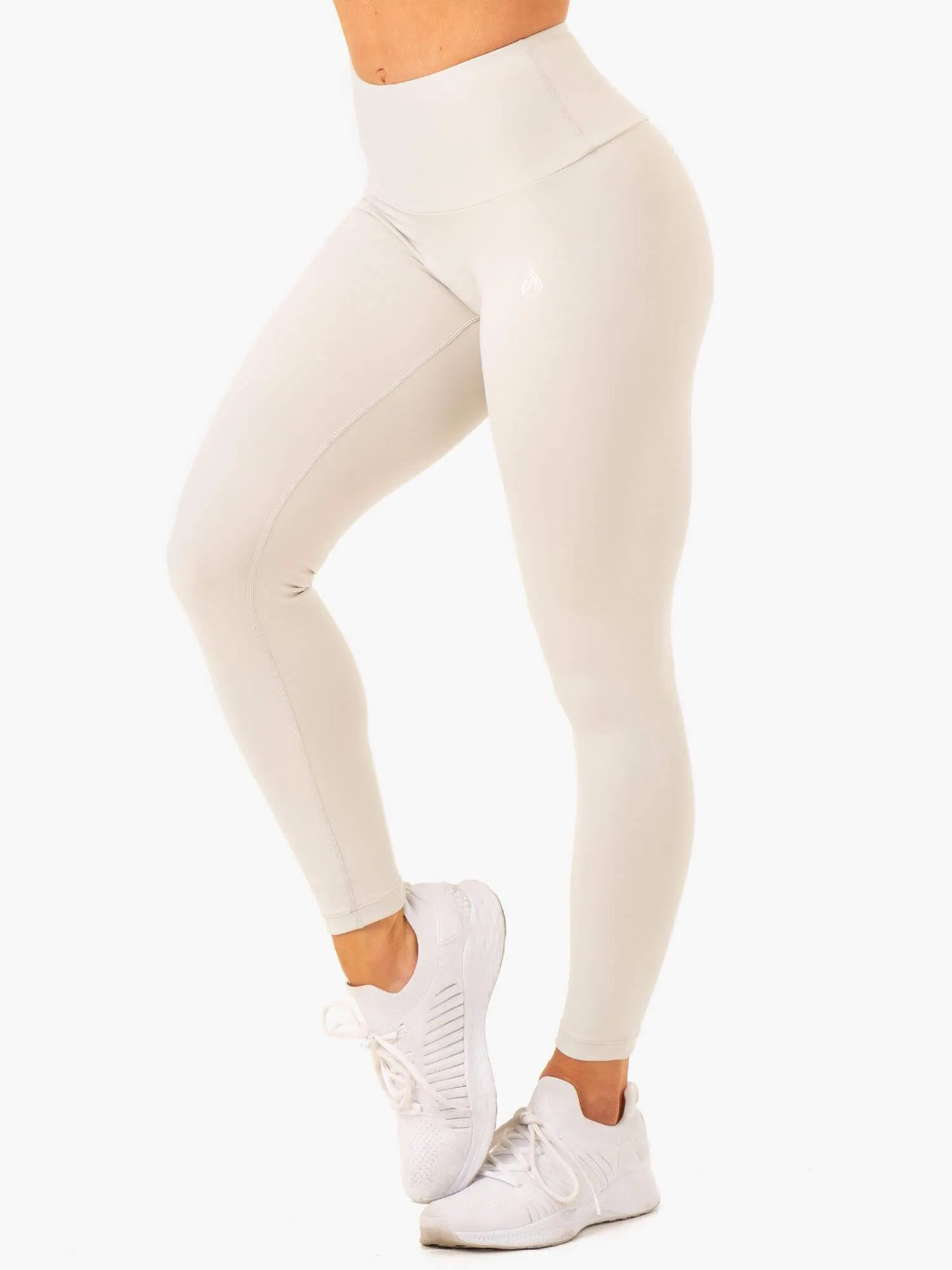 Vital High Waisted Scrunch Leggings - Snow Grey