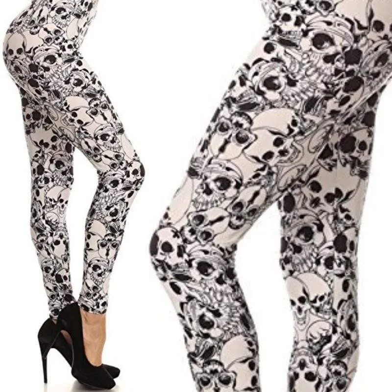 Wicked Soft MetalliSkull OS Leggings