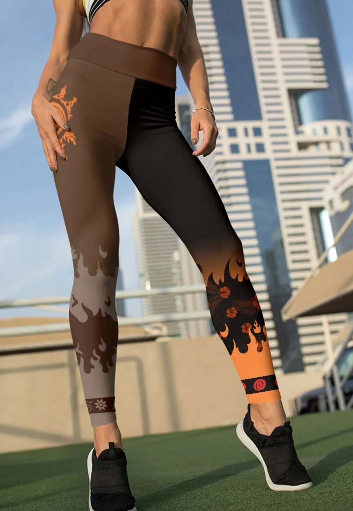 Women's Naruto 'Black Sun' Leggings Yoga Pants