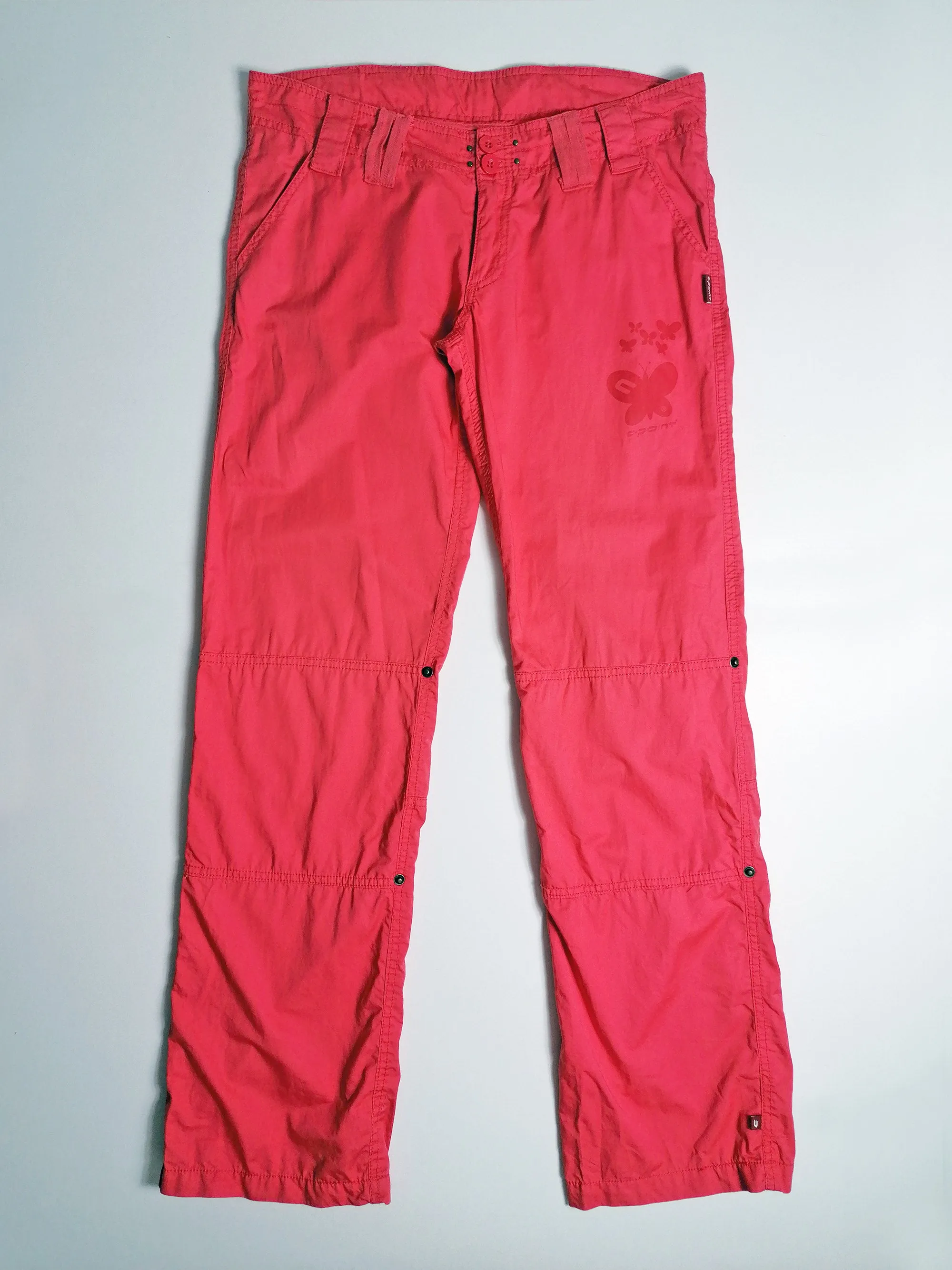 Y2K Soft Shell Low-Waist Pink Cargo Pants - size L